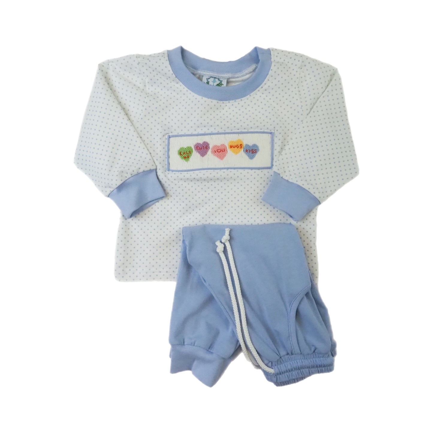 Conversation Hearts Smocked Jogger Set