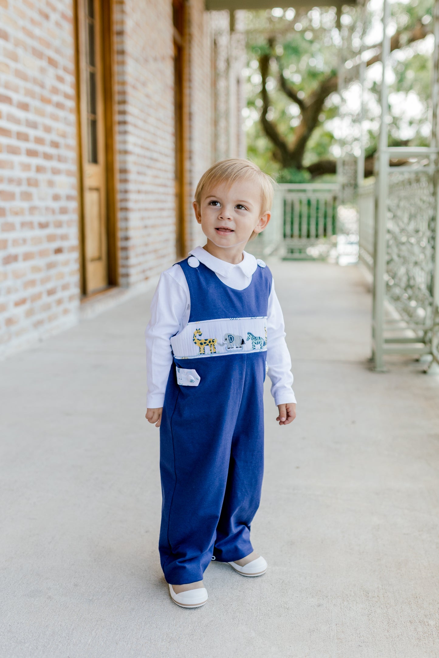 Beckham Smocked Zoo Long All