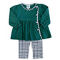 Navy and Green Girls Pant Set