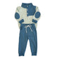 Blue and Green All Knit Jogger Set