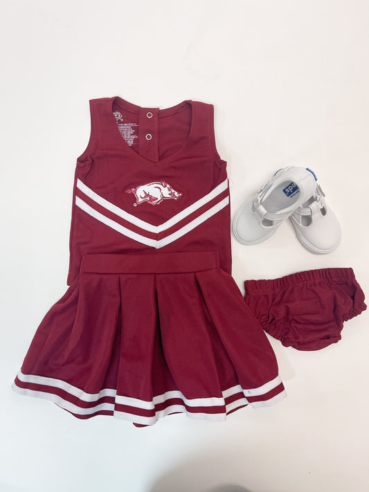 Licensed Arkansa Razorback Cheer Set