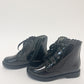 Girls Laceup Boot-Patent Black