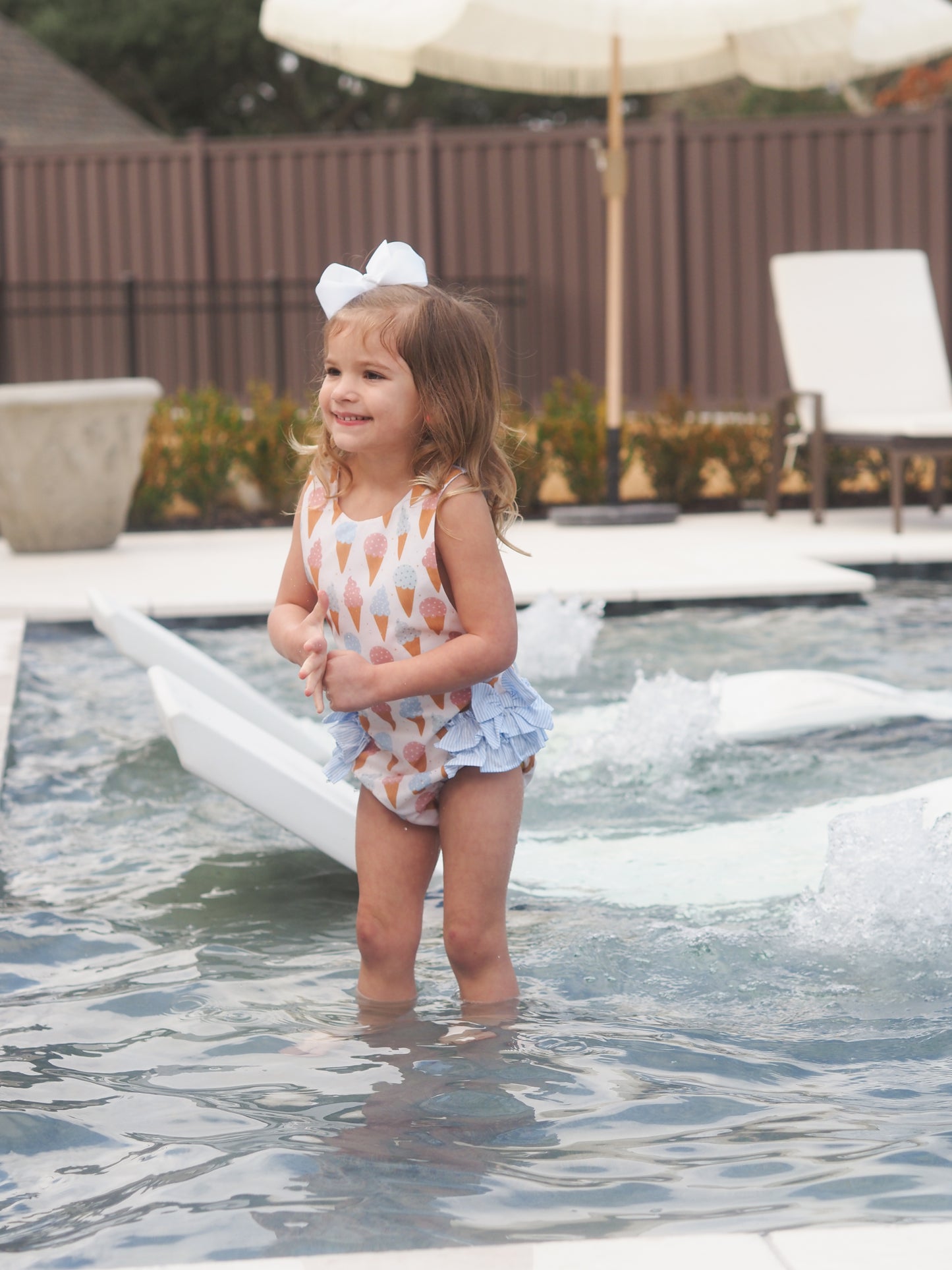 Ice Cream Printed Swimsuit