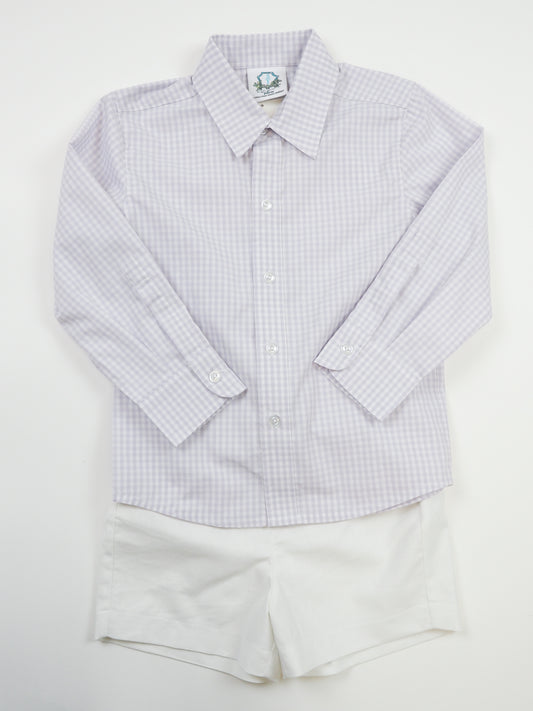 Lavender Button Down Shirt Only.