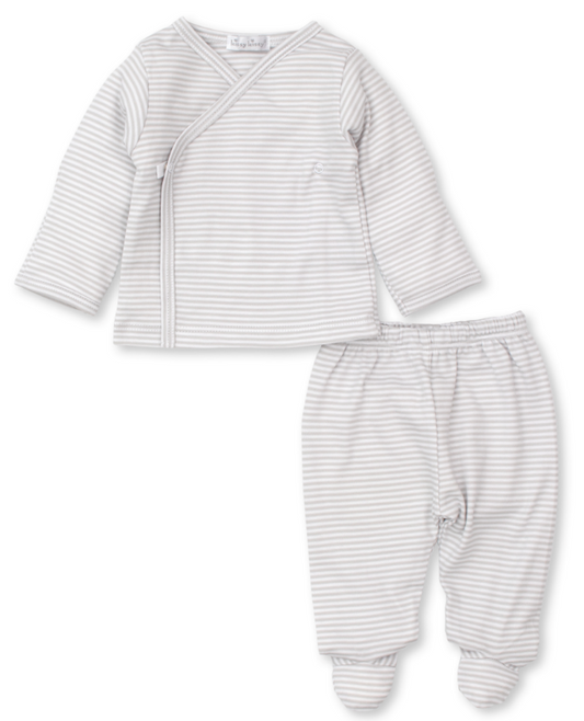 stripes footed pant set