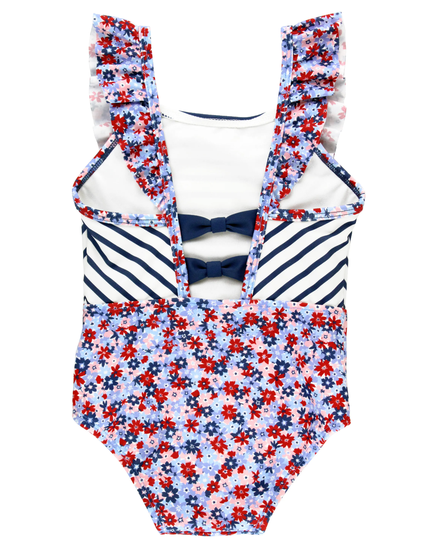 Red, White, and Bloom Pinafore One Piece