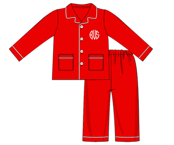 Red Christmas 2 pc Pajamas